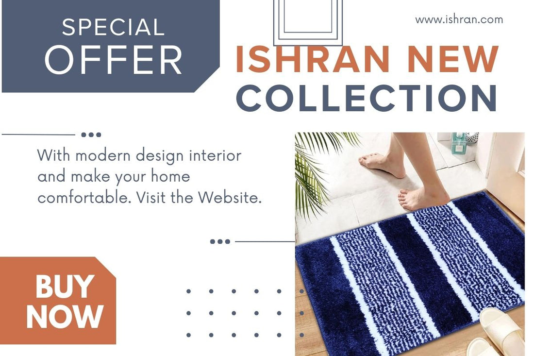 Buy Modern Microfiber Bathmat Online in India | Soft & Non-Slip | Ishran