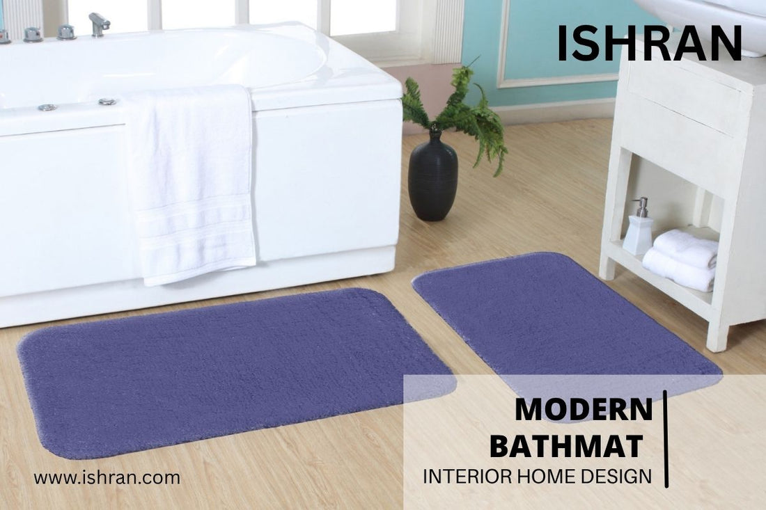 Modern Microfiber Bathmat for Bathroom | Ultra Soft & Quick Dry Bathmat | Ishran