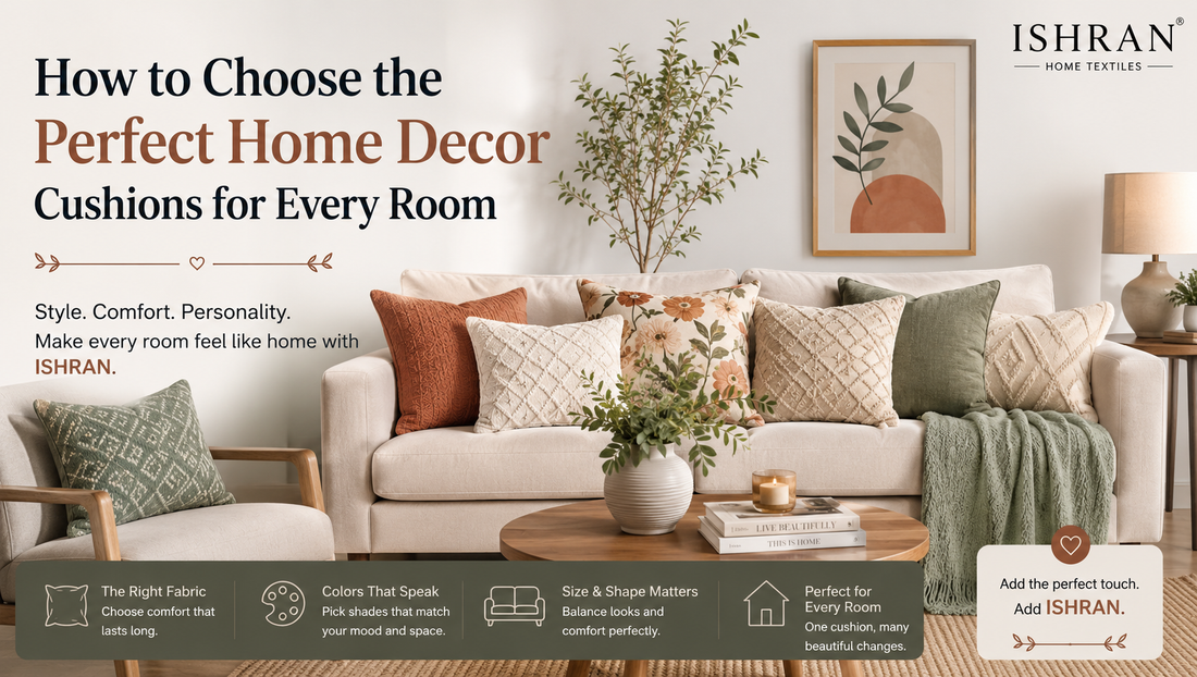 How to Choose the Perfect Home Decor Cushions for Every Room | ISHRAN