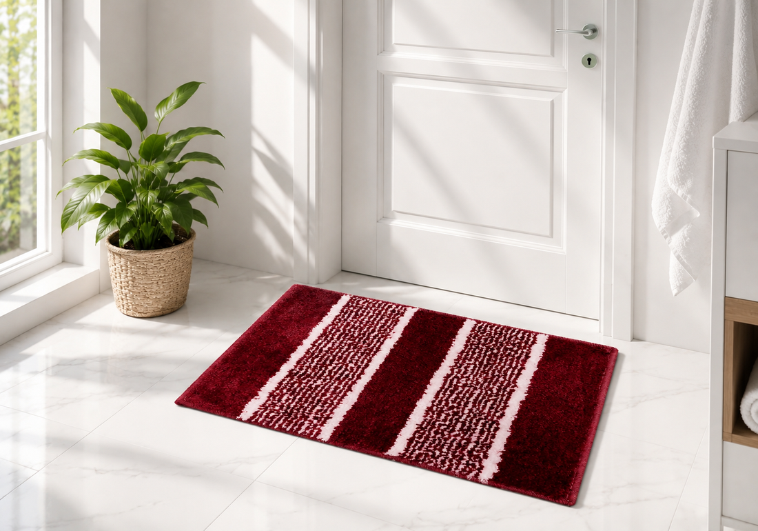 Is ISHRAN Luxury Red Bath Mat the Perfect Stylish Bathroom Upgrade?