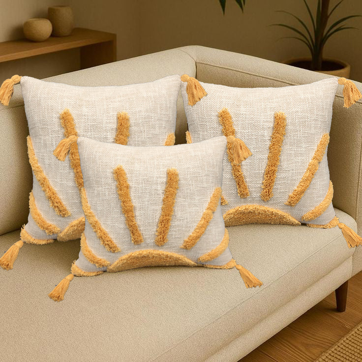 Tufted Cushion 3 Pcs Set | Sofa Pillow | Ishran