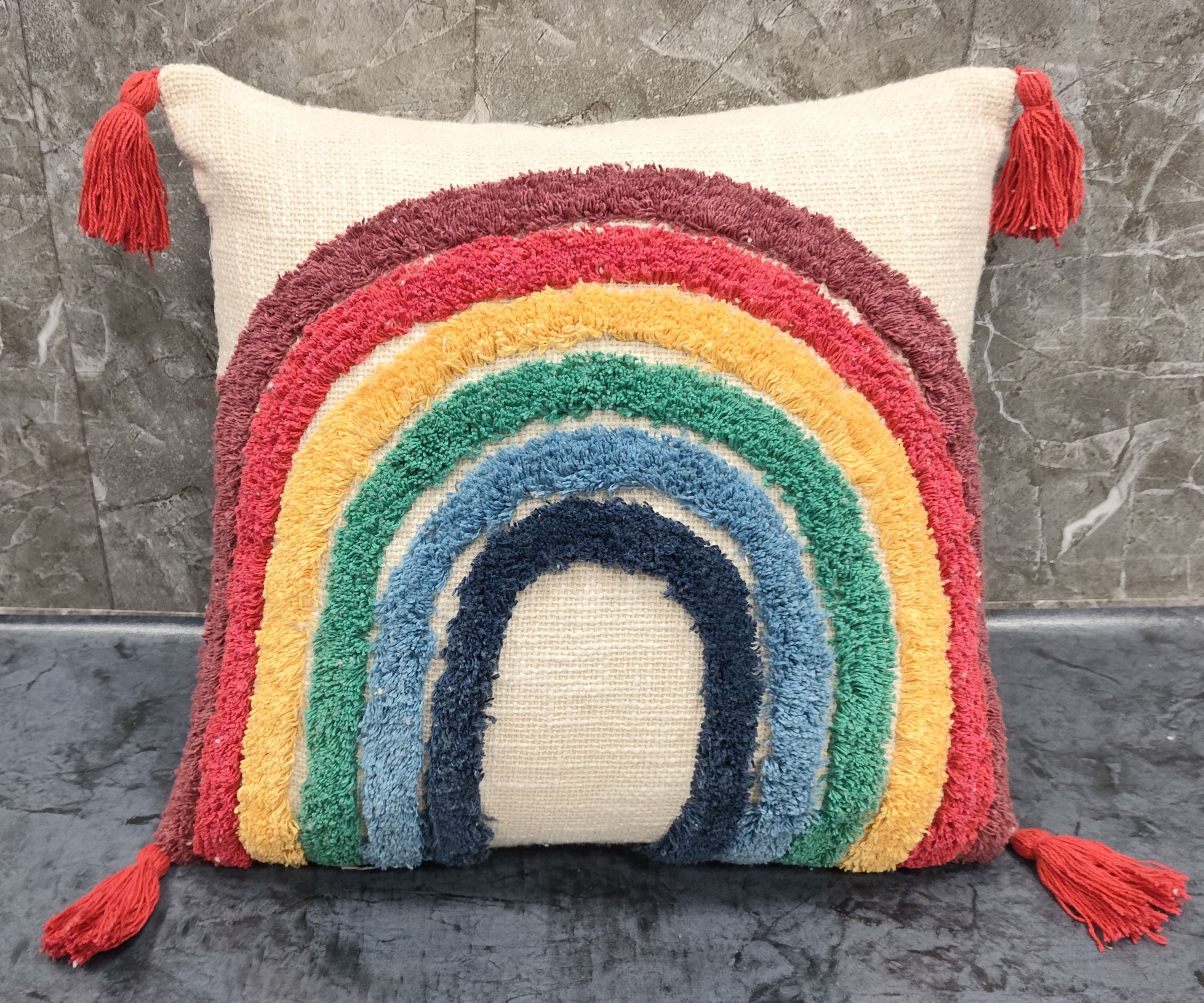 Premium Rainbow Pillow Tufted Set for Sofa and Living Room Décor