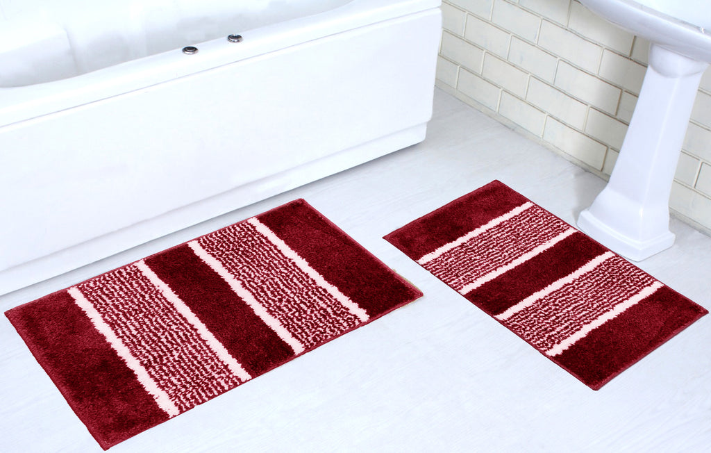 Bathroom bath rug doormat set 2 pcs used near sink and tub