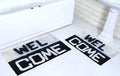 Wel come microfiber bathmat beautiful bathroom rugs 40x60 cm Ishran