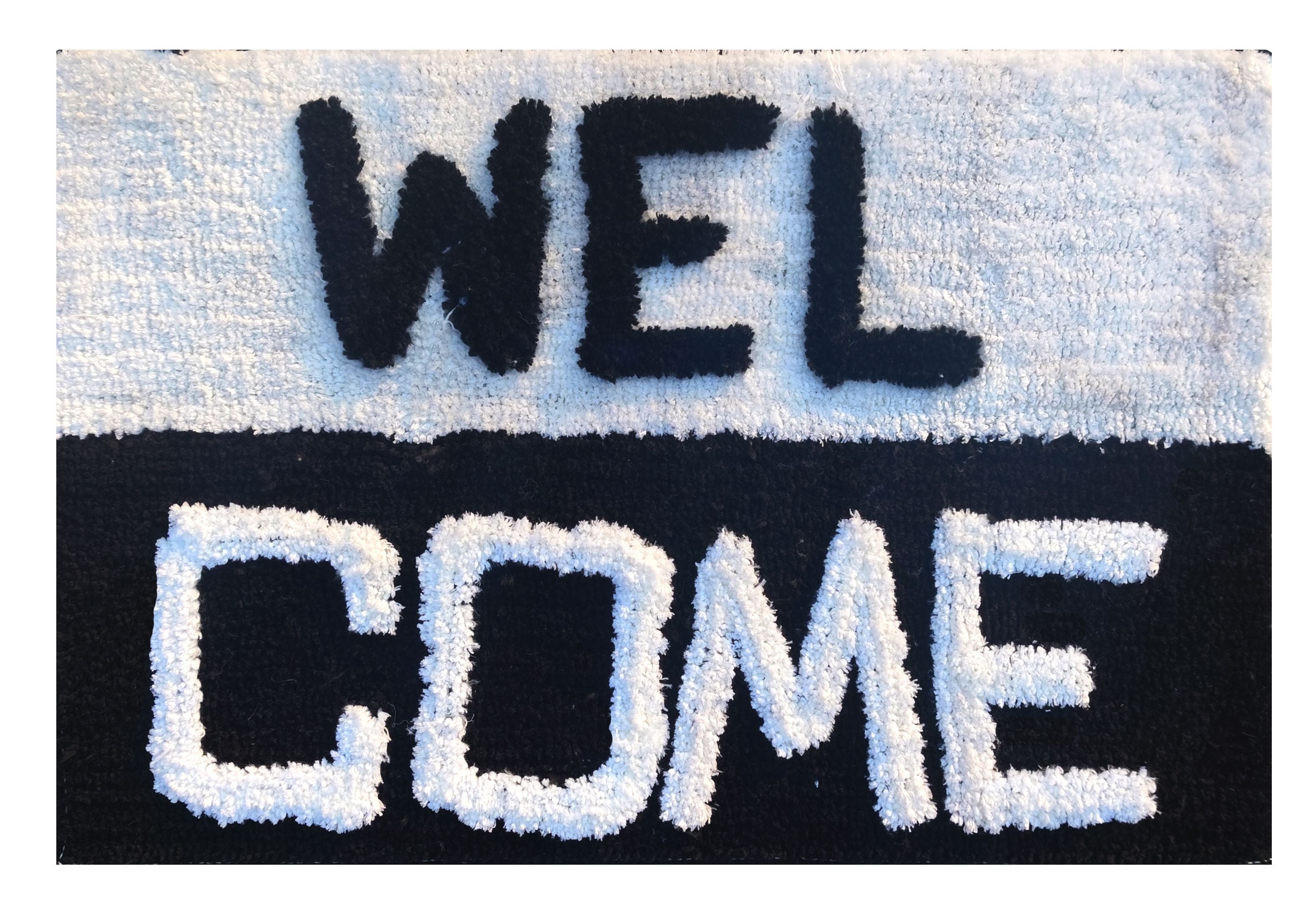 Beautiful microfiber bathmat welcome text bathroom rug Ishran